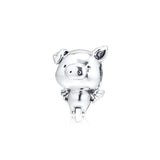European Flying Pig Bead 925 Sterling Silver Charm for Bracelets