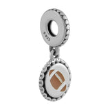 925 Silver Football Dangle Bead for European Charms Bracelets