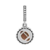 925 Silver Football Dangle Bead for European Charms Bracelets