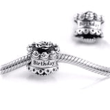 Europe Charms Bracelets Happy Birthday Beads 925 Sterling Silver