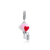 Heart Balloons Dangle Beads for Europe Charms Bracelets