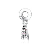 Heart Binoculars Dangle Beads 925 Sterling Silver Charms Bracelets