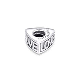 925 Sterling Silver Love Spacer Beads for Europe Charms Bracelets