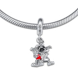 925 Sterling Silver Mouse Dangle Bead for European Charms Bracelets