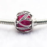 Natures Radiance Beads Charm for Europe Bracelets 925 Sterling Silver with CZ