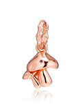 925 Sterling Silver Rose Sparkling Mushrooms Beads Fits Europe Charms Bracelets