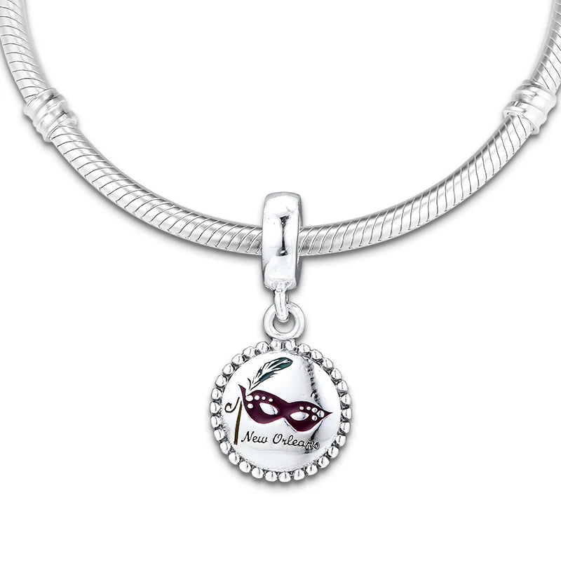 European Sterling Silver Dangle Beads Jewelry for Bracelets & Necklaces