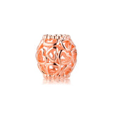 925 Silver Rose Bead Charm for Europe Bracelets