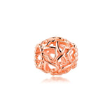 925 Silver Rose Bead Charm for Europe Bracelets