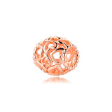 925 Silver Rose Bead Charm for Europe Bracelets