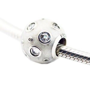 Pearlescent Dreams Beads with Clear CZ 925 Sterling Silver Jewelry