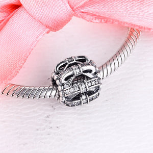 Shimmering Sentiments Beads with Clear CZ 925 Sterling Silver Jewelry
