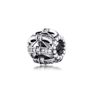 Shimmering Sentiments Beads with Clear CZ 925 Sterling Silver Jewelry