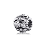 Shimmering Sentiments Beads with Clear CZ 925 Sterling Silver Jewelry