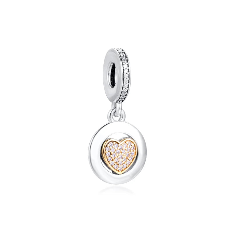 Europe Charms Bracelets Heart Bead 925 Sterling Silver Jewelry