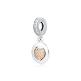 Europe Charms Bracelets Heart Bead 925 Sterling Silver Jewelry