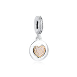 Europe Charms Bracelets Heart Bead 925 Sterling Silver Jewelry