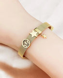 Stainless Steel Star Circle Bracelet European American Jewelry