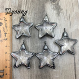 Five Star Shape Faceted Glass Crystal Quartz Pendant