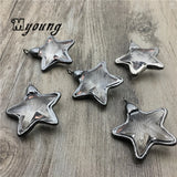 Five Star Shape Faceted Glass Crystal Quartz Pendant