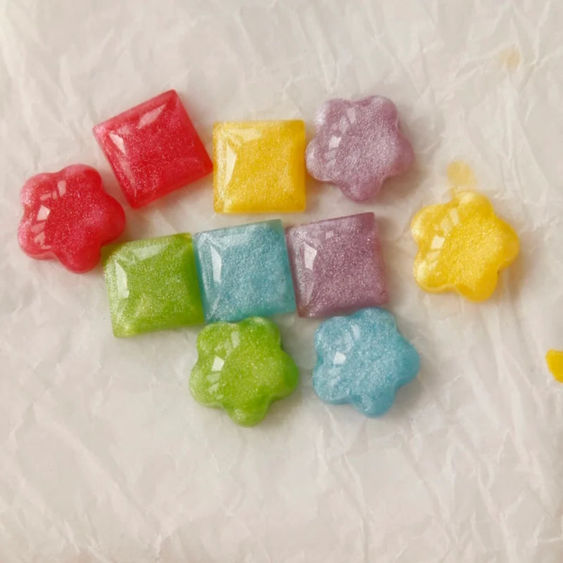 5-color Flashing Kindergarten Matching Earrings Hairpin Resin DIY Material
