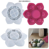 5 Petal Flower Silica Gel Mold for Epoxy Resin Candle Tray