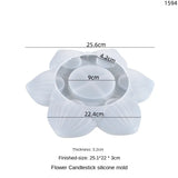 5 Petal Flower Silica Gel Mold for Epoxy Resin Candle Tray