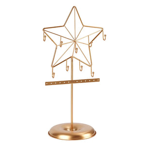 5-Point Star Cloud Jewelry Frame with Removable Necklace Earring Bracelet Hanger