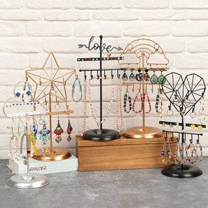 5-Point Star Cloud Jewelry Frame with Removable Necklace Earring Bracelet Hanger