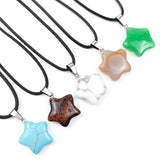 Five-pointed Stars Pendant Sea star Carnelian Agate Gem Reiki Healing Crystal