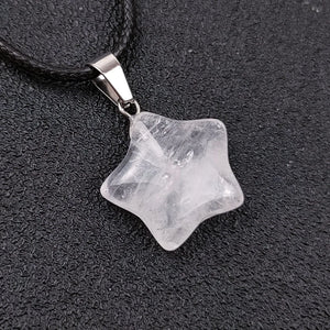 Five-pointed Stars Pendant Sea star Carnelian Agate Gem Reiki Healing Crystal