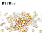 5-pt Star Hematite 8mm Stone Charm Bracelet Making Diy