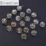 Golden Five-Pointed Star Round Beads String DIY Jewelry Loose Beads