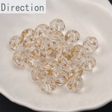 Golden Five-Pointed Star Round Beads String DIY Jewelry Loose Beads