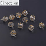 Golden Five-Pointed Star Round Beads String DIY Jewelry Loose Beads