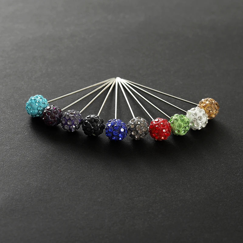 Crystal Rhinestone Headscarf Pins Multicolor Scarf Clips
