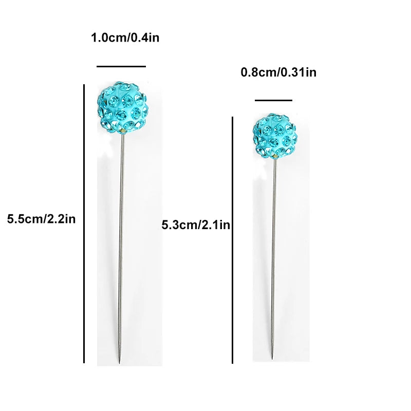 Crystal Rhinestone Headscarf Pins Multicolor Scarf Clips