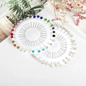 Crystal Rhinestone Headscarf Pins Multicolor Scarf Clips