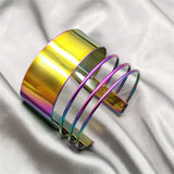 Colorful Gothic Cuff Bracelet Plated Jewelry