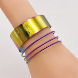 Colorful Gothic Cuff Bracelet Plated Jewelry