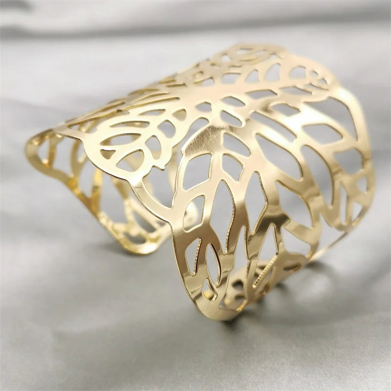 Punk Bracelets Woman Hollow Out Jewelry Charm Bangles Ethnic Party Bracelet