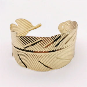 Fkewy Leaf Bracelet Ethnic Charm Bangles