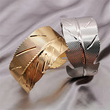 Fkewy Leaf Bracelet Ethnic Charm Bangles