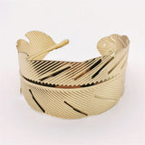 Fkewy Leaf Bracelet Ethnic Charm Bangles
