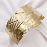 Fkewy Leaf Bracelet Ethnic Charm Bangles