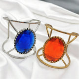 Gothic Gem Cuff Bracelets for Women