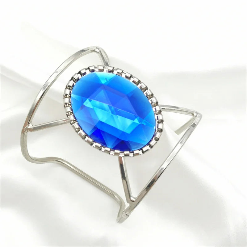 Gothic Gem Cuff Bracelets for Women