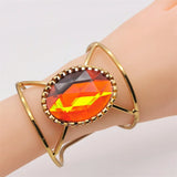 Gothic Gem Cuff Bracelets for Women