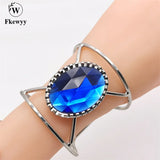 Gothic Gem Cuff Bracelets for Women