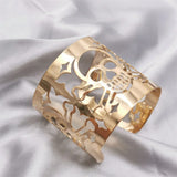 Goth Skull Bracelet Women Punk Jewelry Plated